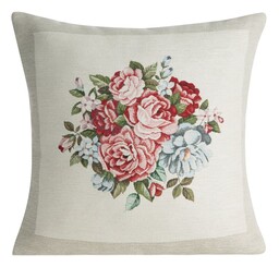 Eurofirany Poszewka dekoracyjna 45x45 Chp 4038 naturalna czerwona