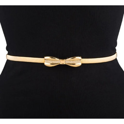 Pasek damski sprężynka do sukienki z metalową klamrą