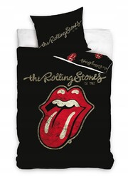 Pościel 160x200 Rolling Stones czarna muzyczna