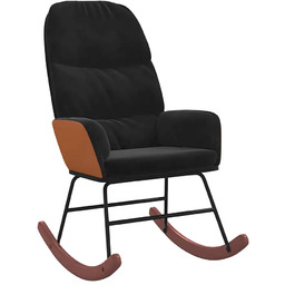 Elior Czarny fotel wypoczynkowy bujany M6-H77