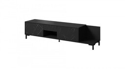 Cama Meble Szafka RTV MARMO 2D1S1K 195x40xH47,5 czarny