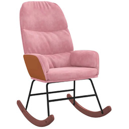 Elior Różowy nowoczesny fotel bujany do salonu M8-E26