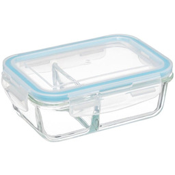 5five Simply Smart Pojemnik na lunch szklany, 2-komorowy,