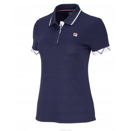 Koszulka tenisowa Fila Polo Zea granatowa S