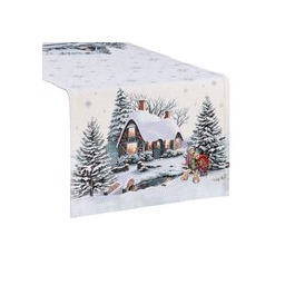 Eurofirany Obrus bieżnik świąteczny 50x110 Cho 4051 naturalny