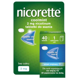 Nicorette Coolmint 2mg, 40 tabletek do ssania