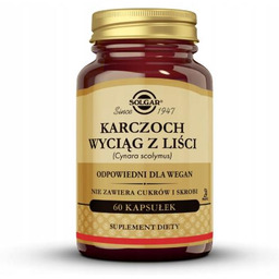 SOLGAR Karczoch wyciąg z liści, 60 kaps.