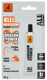 DRAGON klej montażowy polimer hybrydowy Power, bezbarwny 20