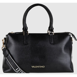 VALENTINO Czarny kuferek bagel we wzór węża