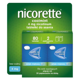 Nicorette Coolmint 4mg, 80 tabletek do ssania