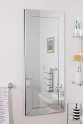 Pełnowymiarowe czarne lustro do garderoby/holu w komplecie