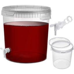 Pojemnik fermentacyjny Acerra z pokrywą 33L transparentny +