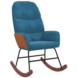 Elior Niebieski tapicerowany fotel bujany E4-P78