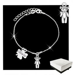 Srebrna Bransoletka dla Dziewczynki GRAWER Imię z Imieniem