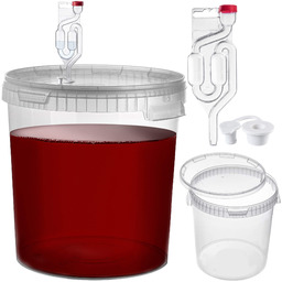 Pojemnik fermentacyjny Acerra z pokrywą 33L transparentny +