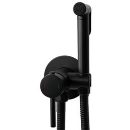 Bateria bidetowa podtynkowa czarna Loop Rea