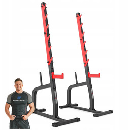 Stojaki Marbo z asekuracją pod sztangę ćwiczenia siłownia