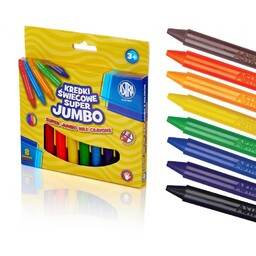 Kredki świecowe Super Jumbo 8 kolorów Astra 316118002
