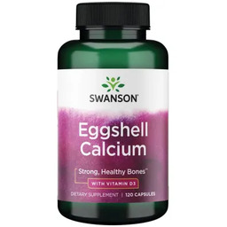 Swanson EggShell Calcium with Vitamin D-3, wapń ze