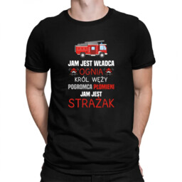 Jam jest władca ognia - męska koszulka