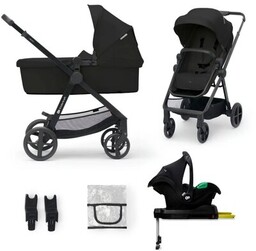 KINDERKRAFT Wózek wielofunkcyjny Newly 4w1 Mink Pro Czarny