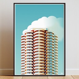 Pakamera Kukurydza - plakat z symbolem Katowic