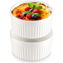 Miseczki do zapiekania porcelanowe białe 260 ml 2