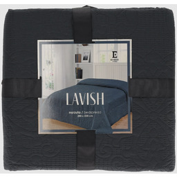 Jednokolorowa narzuta na łóżko z wytłoczonym wzorem Lavish