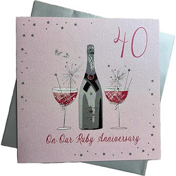 white cotton cards Na naszym rubinowym weselu, duża