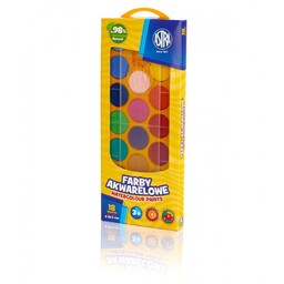 Farby akwarelowe 18 kolorów 23,5mm pudełko Astra 302118003