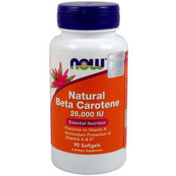 Now Foods, Natural Beta Carotene 25000 iu, Suplement