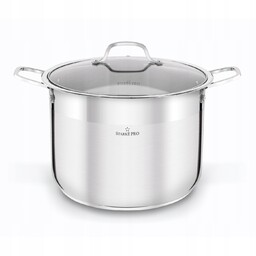 Garnek Indukcja Duży Gastronomiczny Stalowy Pokrywka Starke Pro