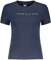 NIEBIESKI T-SHIRT DAMSKI Z KRÓTKIM RĘKAWEM TOMMY HILFIGER