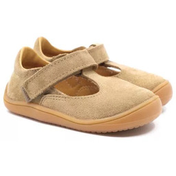 MRUGAŁA Flora SAND 2126/2226/6-24 baleriny barefoot dziewczęce skórzane,