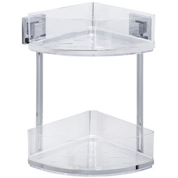 WENKO Narożna półka łazienkowa QUADRO,Vacuum-Loc pod prysznic, 2
