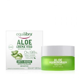 Equilibra, Aloe, Krem przeciwzmarszczkowy Sensitive z efektem wypełnienia,