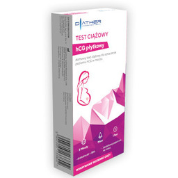 Test ciążowy hCG płytkowy, 1 sztuka /Diather/