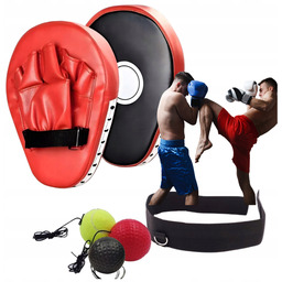 Tarcza Łapa Bokserska 2szt. Refleksówka 3 Piłki Trening