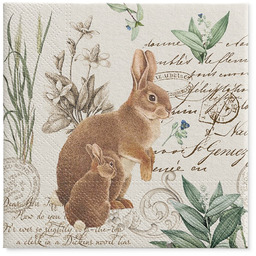 Serwetki wielkanocne Zajączki - 33 cm - 20