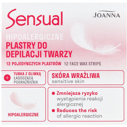 JOANNA_Sensual hipoalergiczne plastry do depilacji twarzy 12 szt.