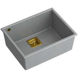 Quadron Zlewozmywak granitowy DAVID 50 Szary Metalik