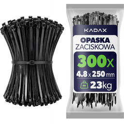 Opaski zaciskowe Maurens 250 x 4.8 mm czarne