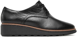 Oxfordy Clarks Sharon Rae 261754164 Czarny
