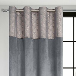 DESIGN 91 Zasłona AGNES z welwetu z ozdobnym