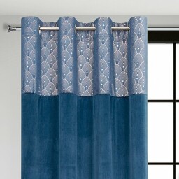 DESIGN 91 Zasłona AGNES z welwetu z ozdobnym