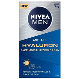 NIVEA MEN Krem przeciwzmarszczkowy Anti-Age Hyaluron SPF15 50ml
