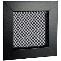 Kratka wentylacyjna metalowa czarna z siatką 10x10