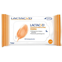 Lactacyd Femina Chusteczki do higieny intymnej, 15 szt.