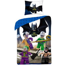 Pościel Lego 140x200 70x80 Batman Joker Zagadka Dwie