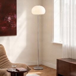 Lampa Podłogowa NOLA, Owen, biały, salon, szkło, nowoczesny